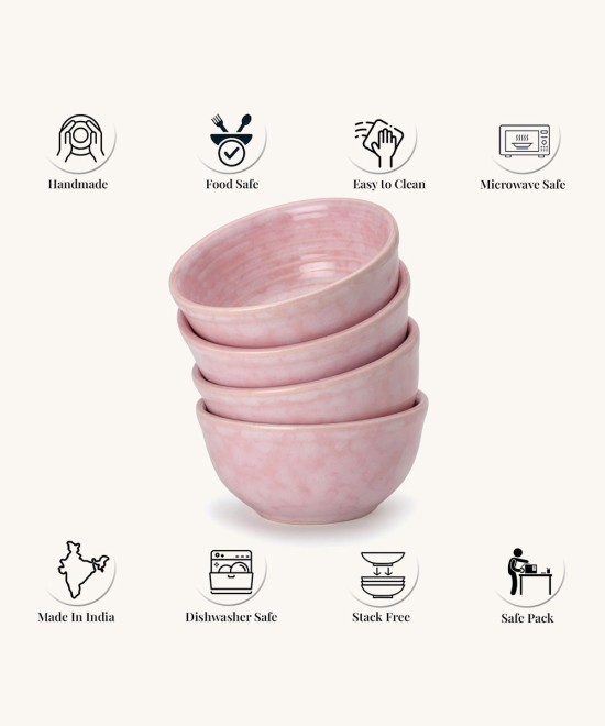 Bodhi House Reactive Ceramic Dining Bowl Set