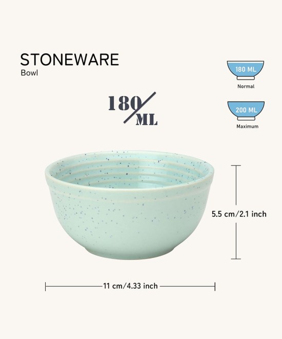 Bodhi House Reactive Ceramic Dining Bowl Set