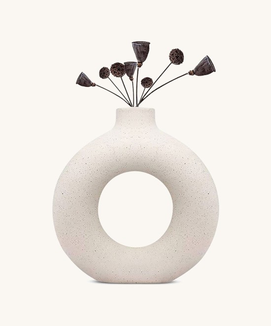 Indulge Homes White Donut Shaped Decor