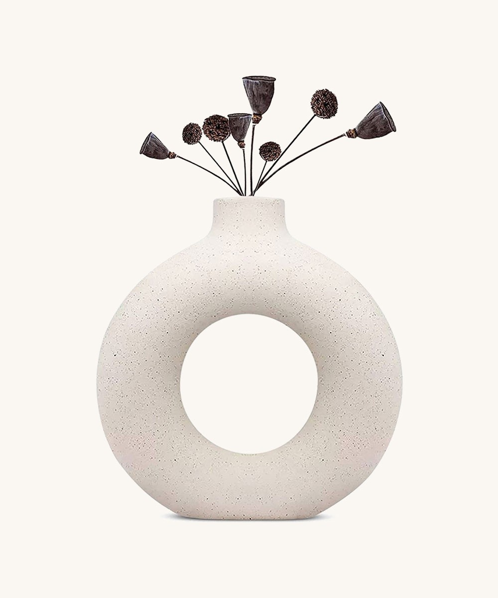 Indulge Homes White Donut Shaped Decor