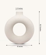 Indulge Homes White Donut Shaped Decor