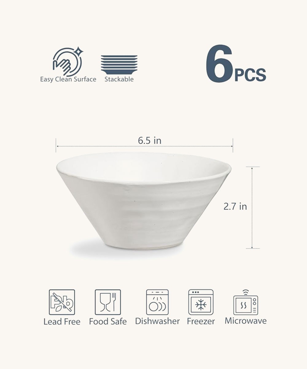 Microwave/Dishwasher/Oven Safe Ceramic Bowls