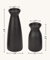 Joynisy Ceramic Vase Set of 2, White Matte Vase