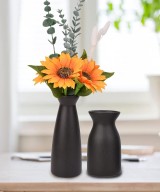 Joynisy Ceramic Vase Set of 2, White Matte Vase